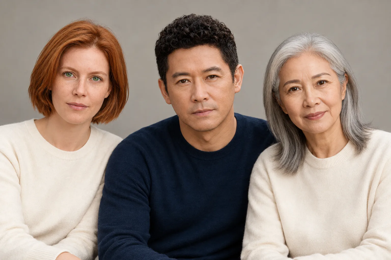 AI Family Photo Generator: Combine Three Adult Portraits